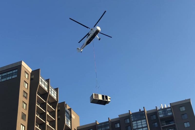 Helicopter HVAC Lift in New Orleans