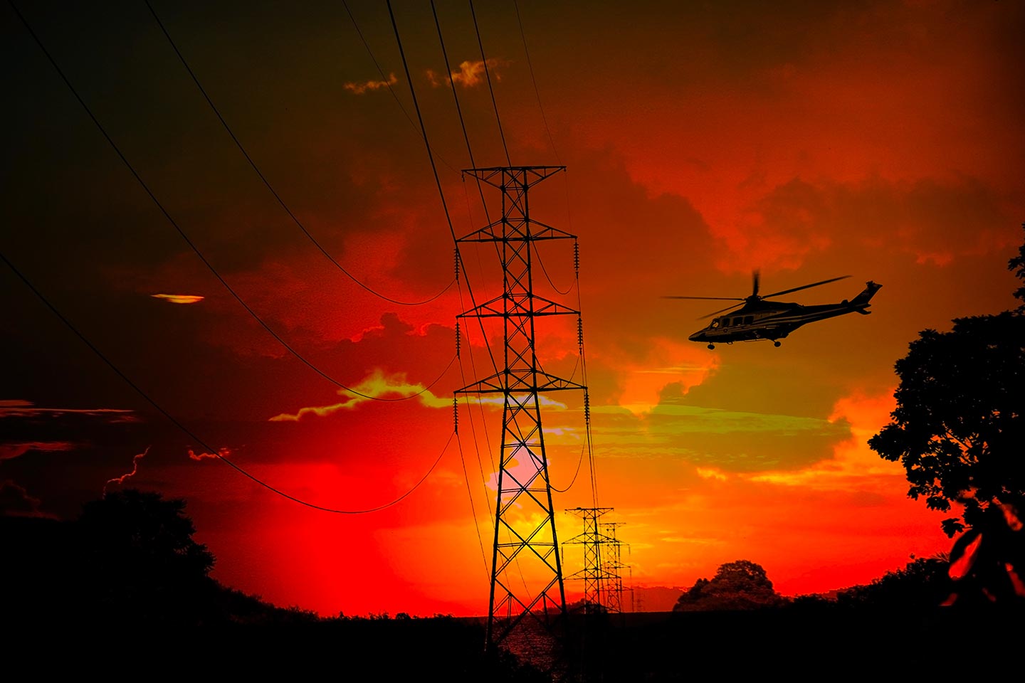 Transmission Construction Helicopter in Louisiana
